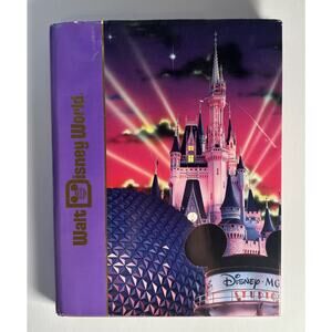 Vintage 1992 Walt Disney World Disney Kingdom Editions Purple Hardcover Book